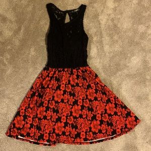 Xxs red and black dress
